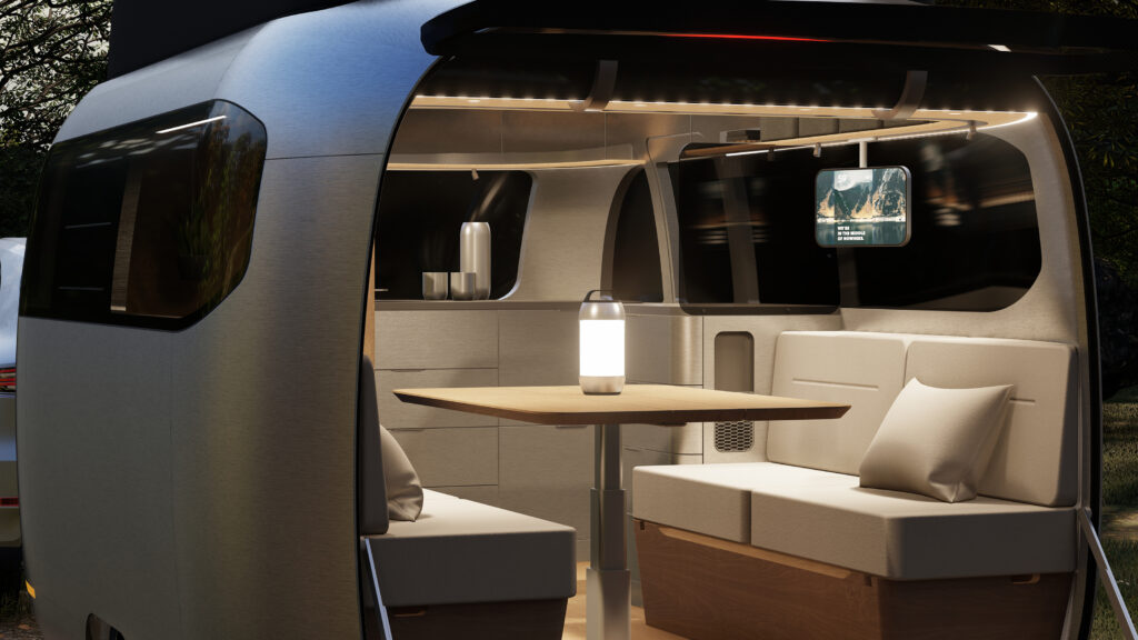 Airstream Porsche Seating Area