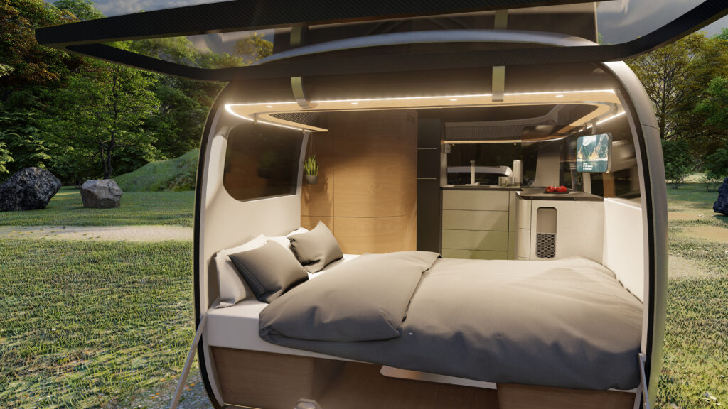 Airstream Porsche Sleeping Area