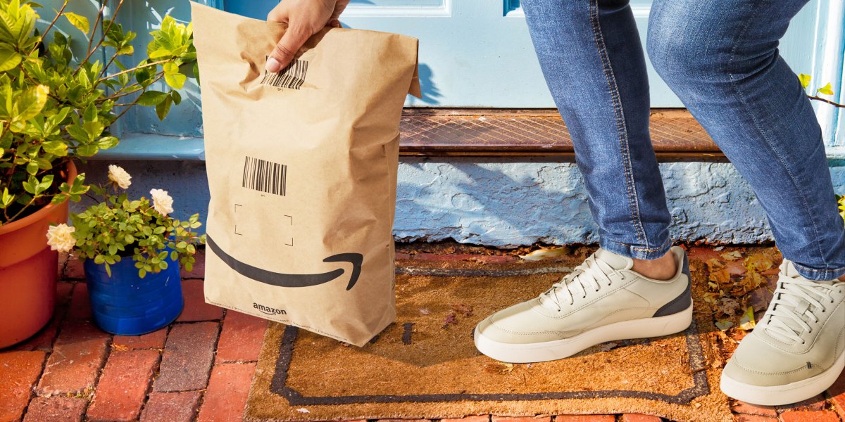 Amazon Paper Bag Doorstep