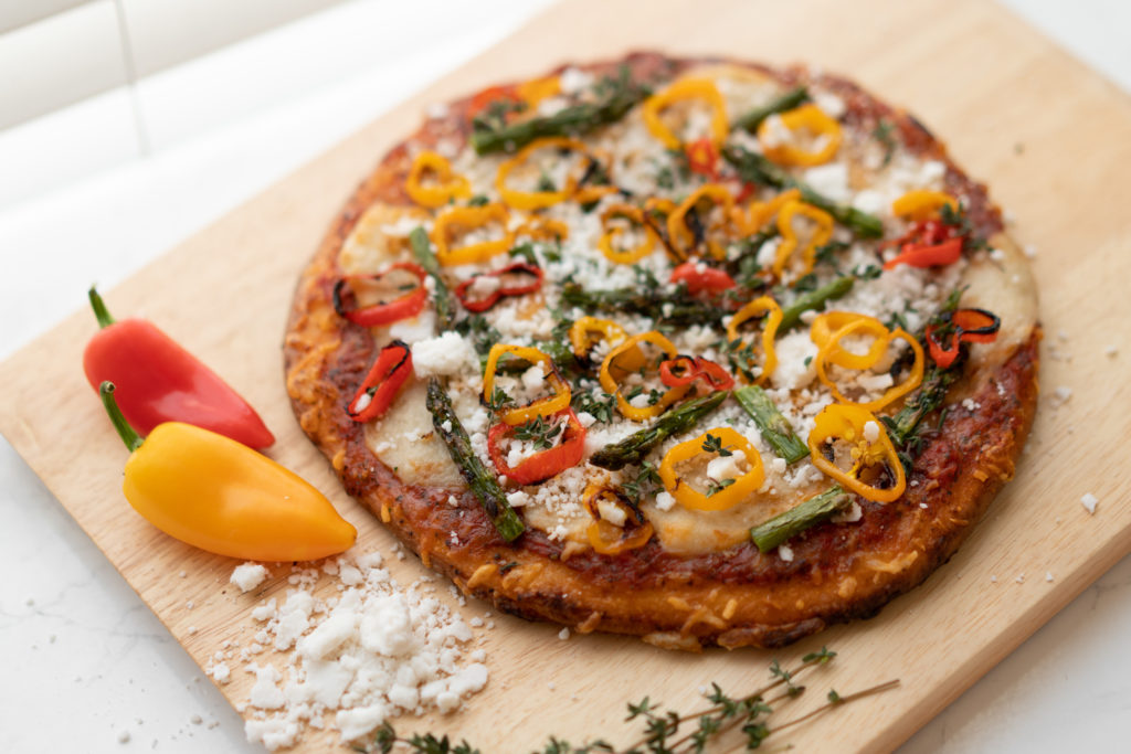Pepper Asparagus Pizza