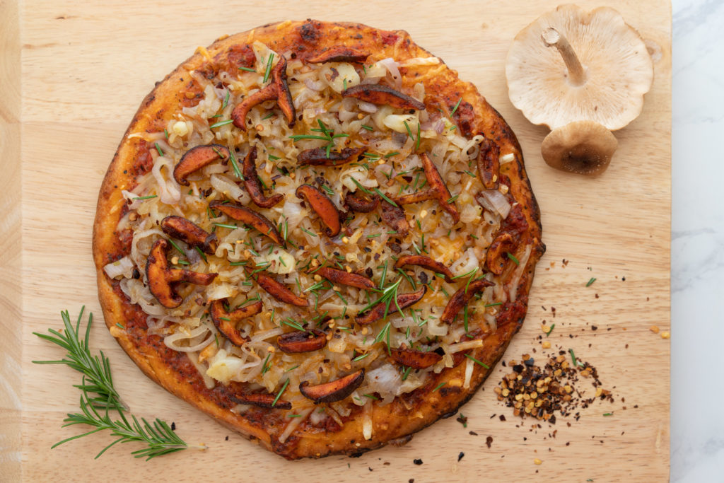 Shitake Shallot Pizza
