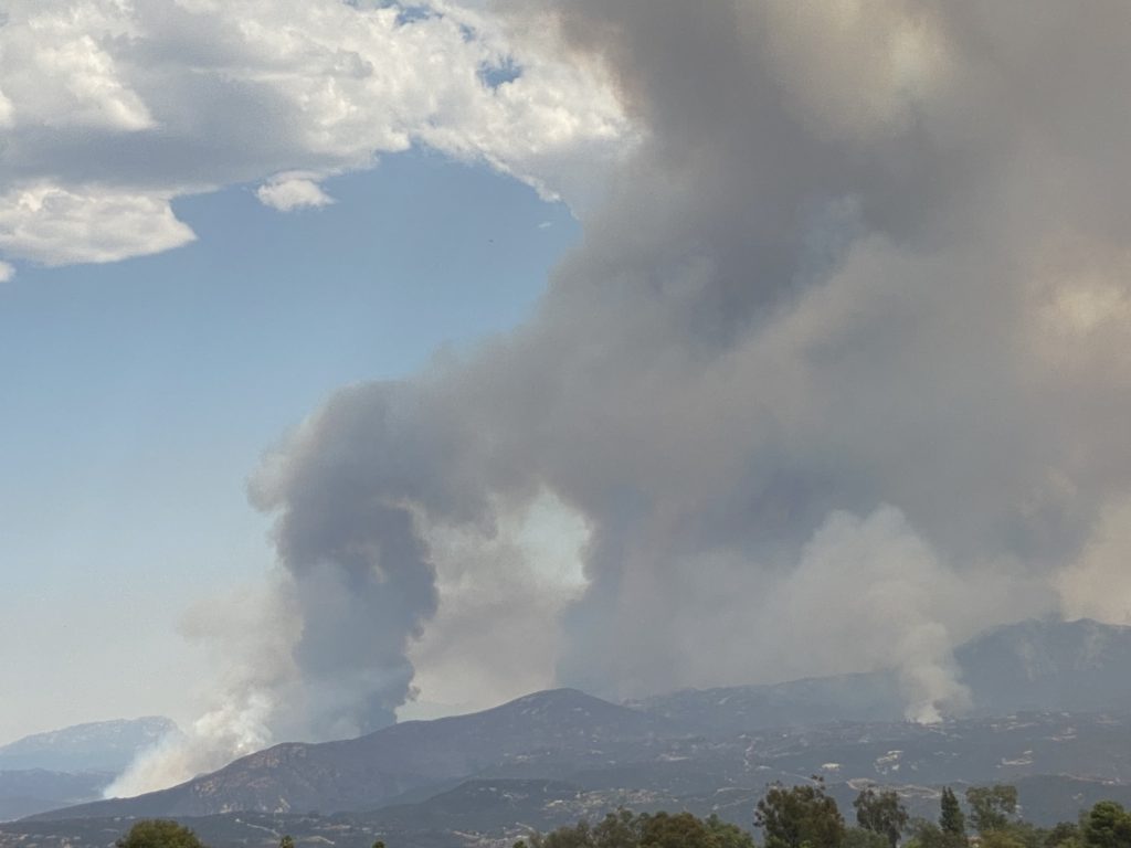 Valley Fire on a Hill, Crest, CA