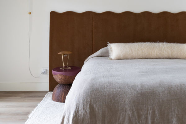 custom wavy headboard