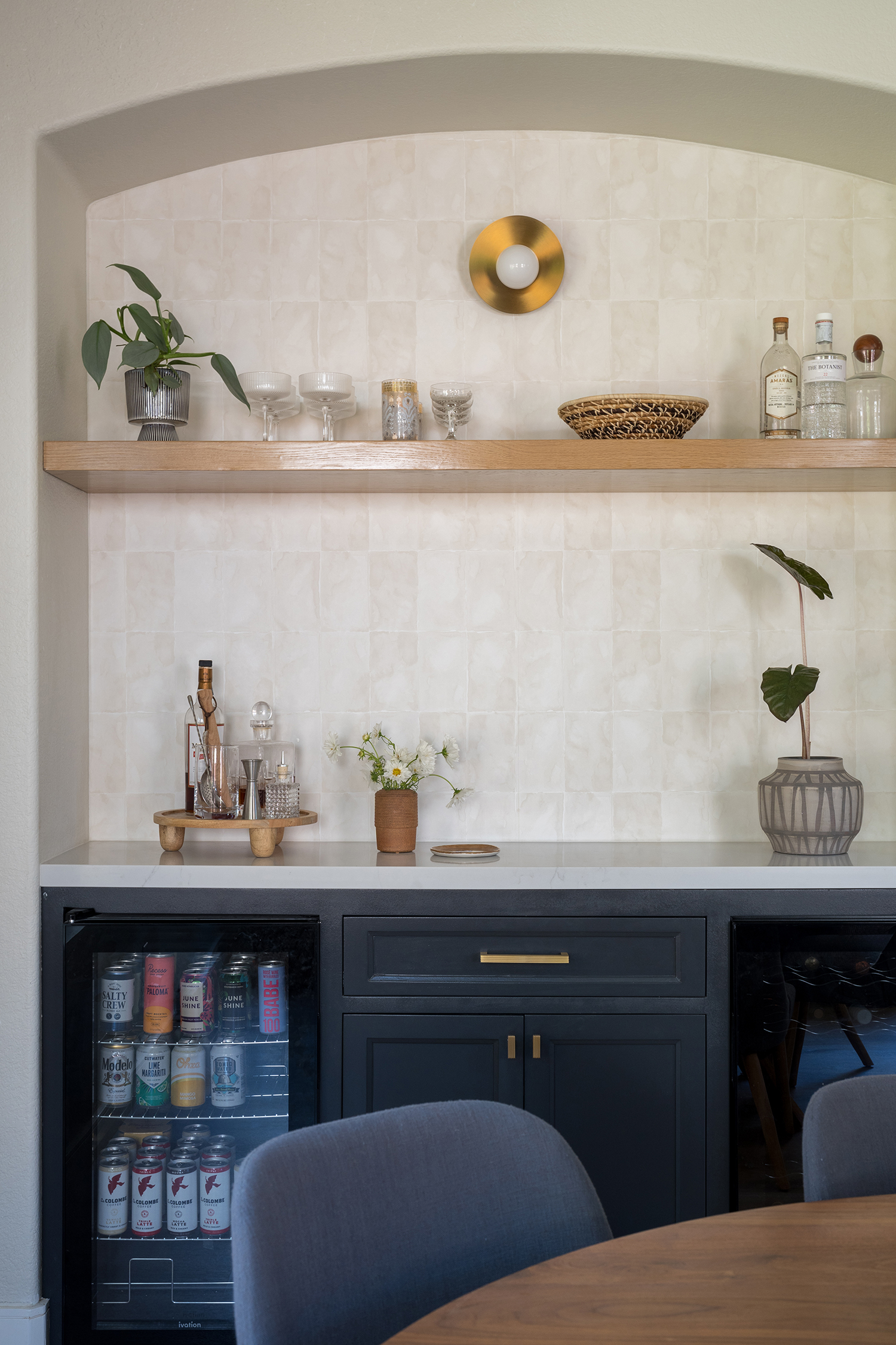 Arched Alcove Beverage Center by Salthouse Collective