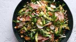 Arugula and Farro Salad with Asparagus and Prosciutto