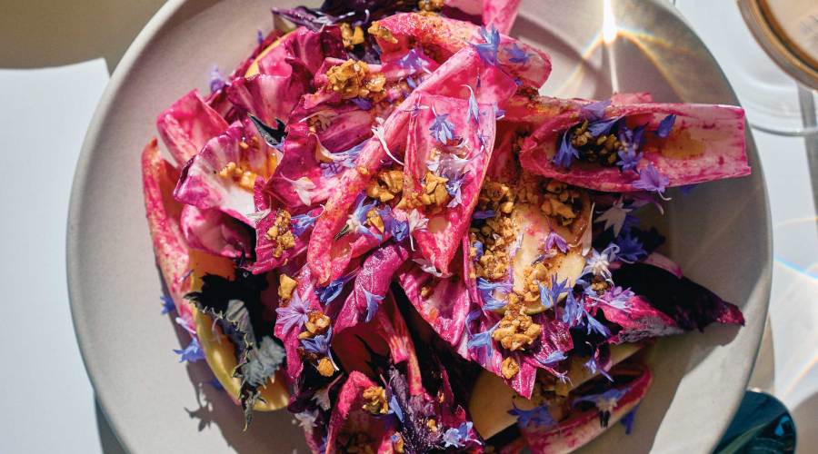 Endive with Beet Vinaigrette and Salsa Hungara