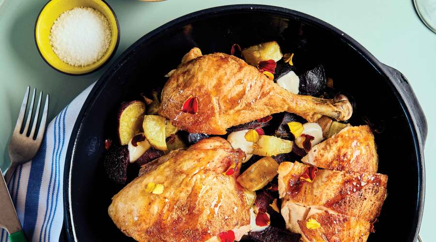 Spatchcocked Roasted Chicken