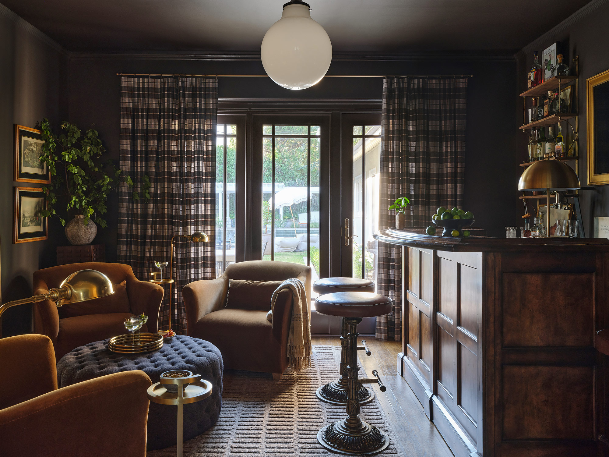 Bar Seating in Altadena House by Alex Azat