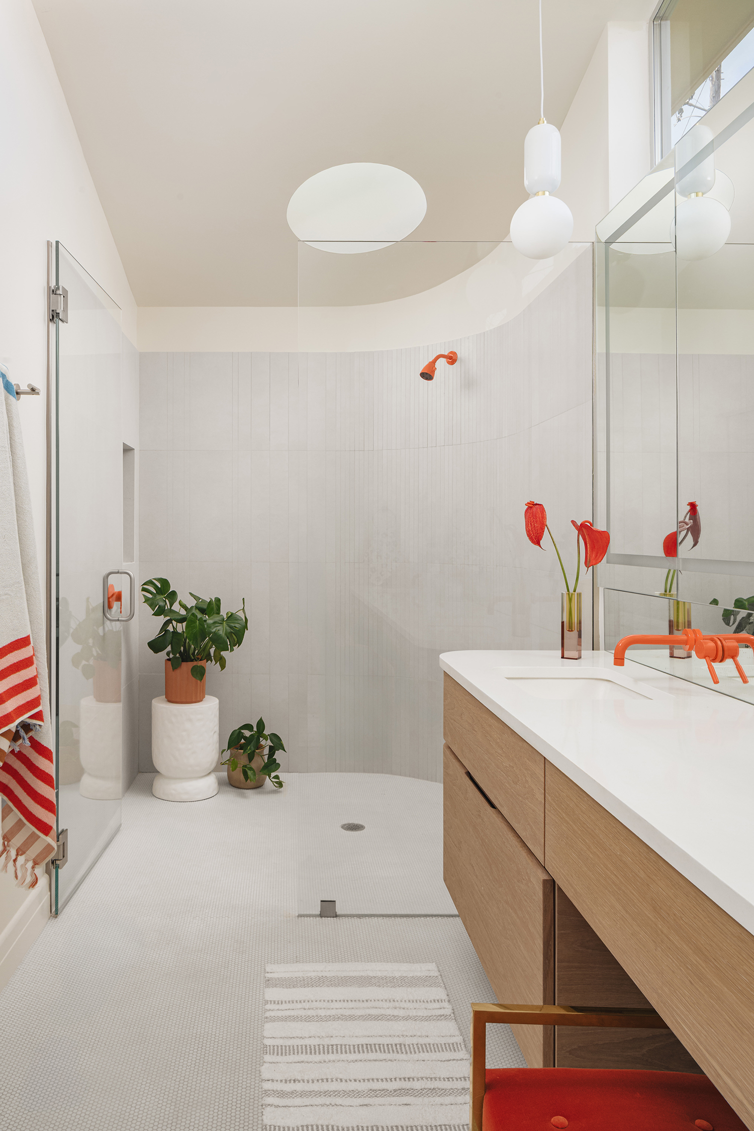 Bathroom in Austin Mid-Century House by Moontower Design-Build