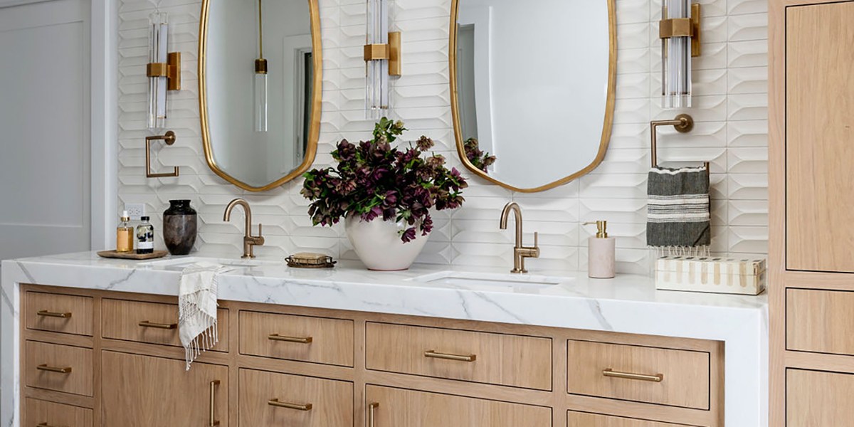 Bathroom Counter in Lafayette Bathroom by Emerson Grace Design