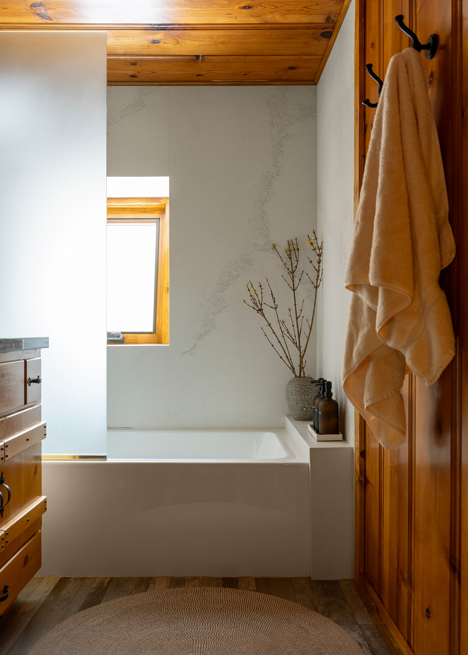 Bathroom Lake Tahoe Cabin by Yen Collective