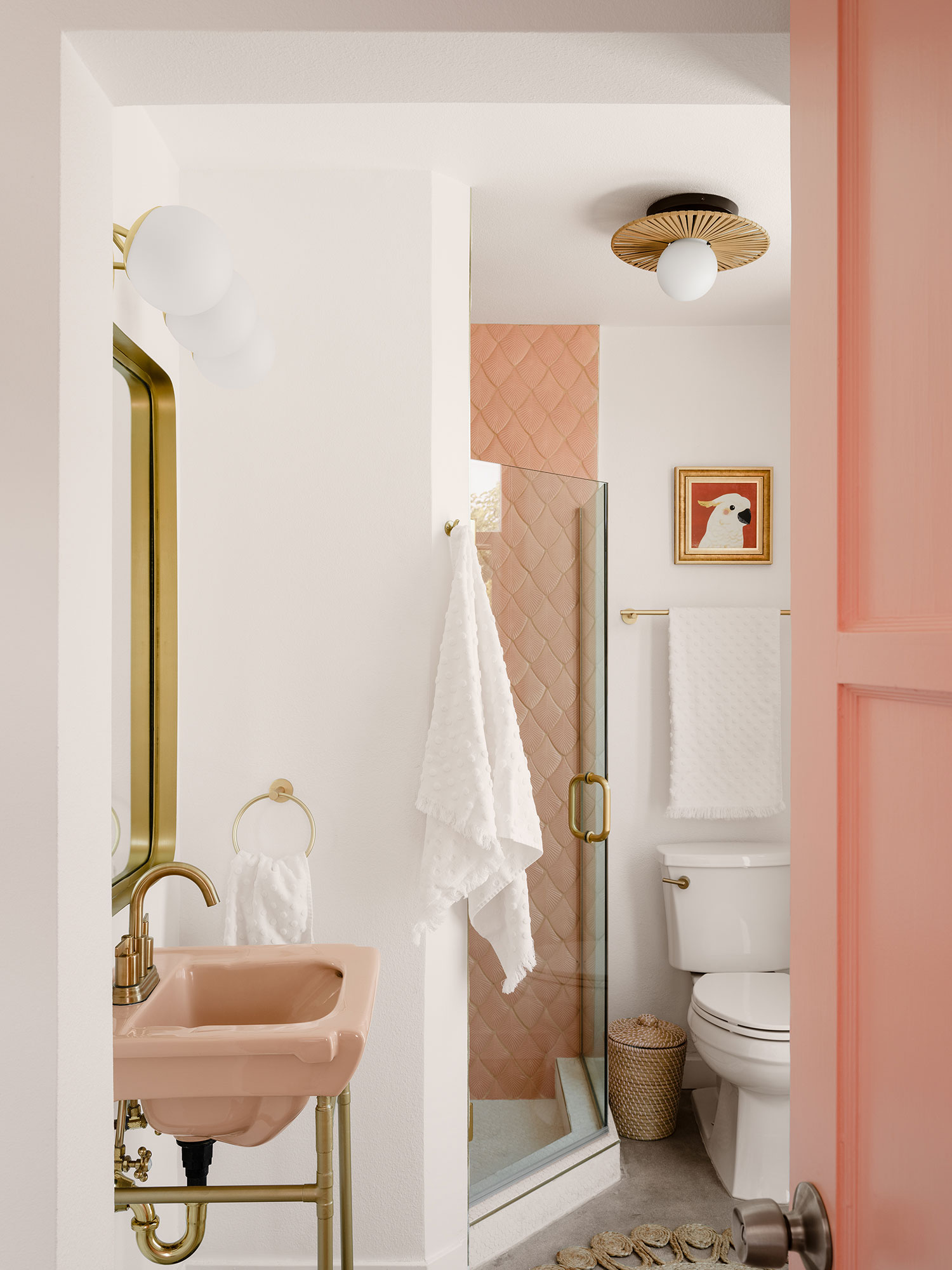 Bathroom in Busty Lush Palm Springs House by Laurel Harrop