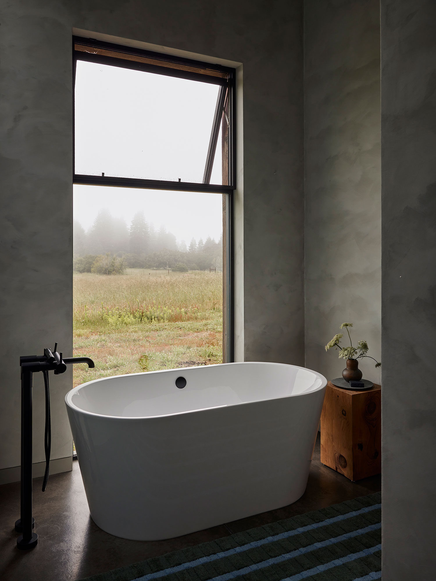 Bathtub in Sonoma Retreat by Regan Baker Design