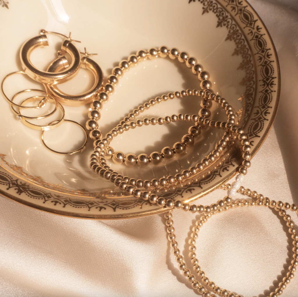 beads by tara gold bead bracelet