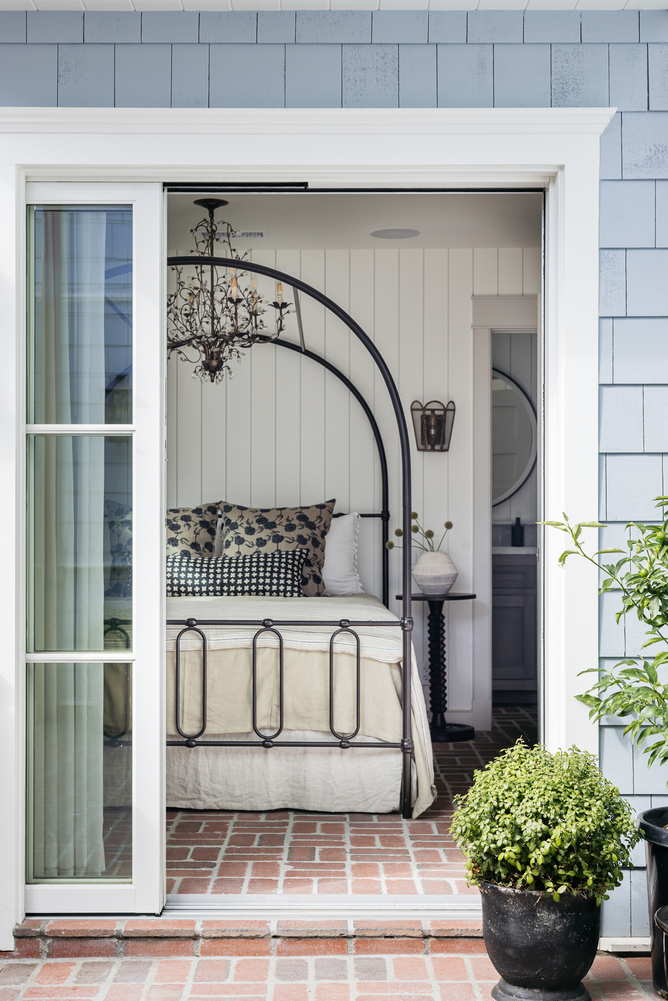 Bedroom Bed in Huntington Beach Cottage by CC Zippert