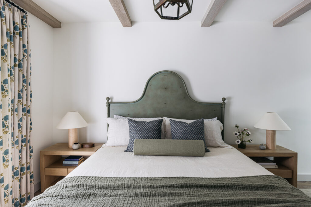 Bedroom Headboard in Huntington Beach Cottage by CC Zippert