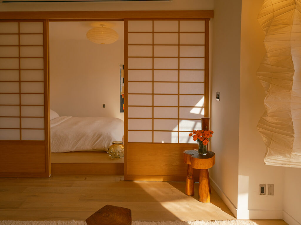 Bedroom Shoji Screen in Echo Park House by OWIU