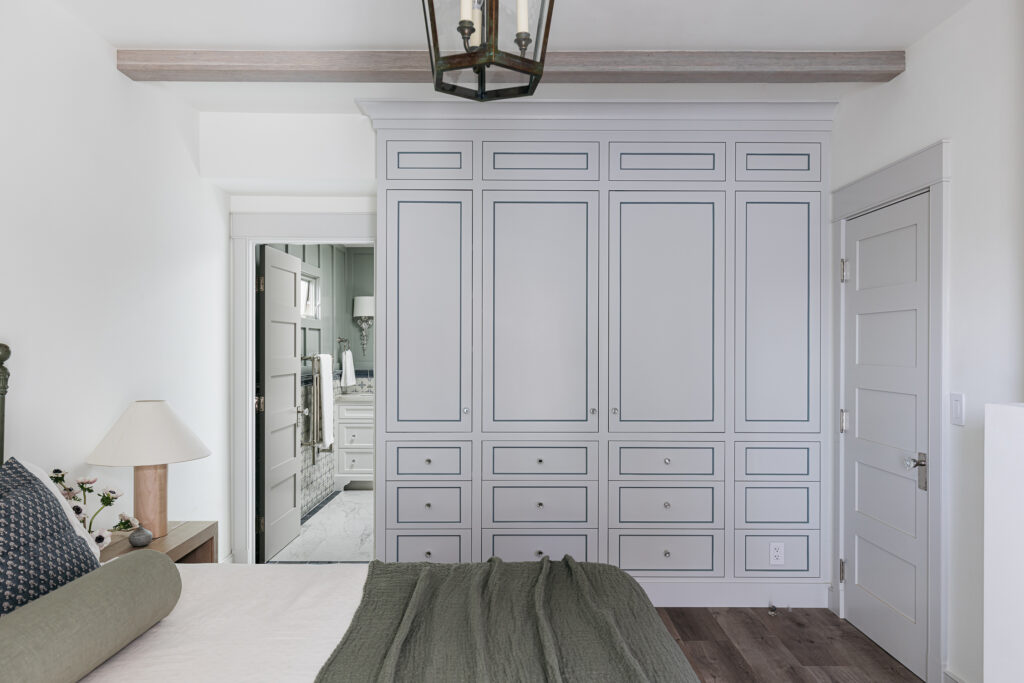 Bedroom Storage in Huntington Beach Cottage by CC Zippert