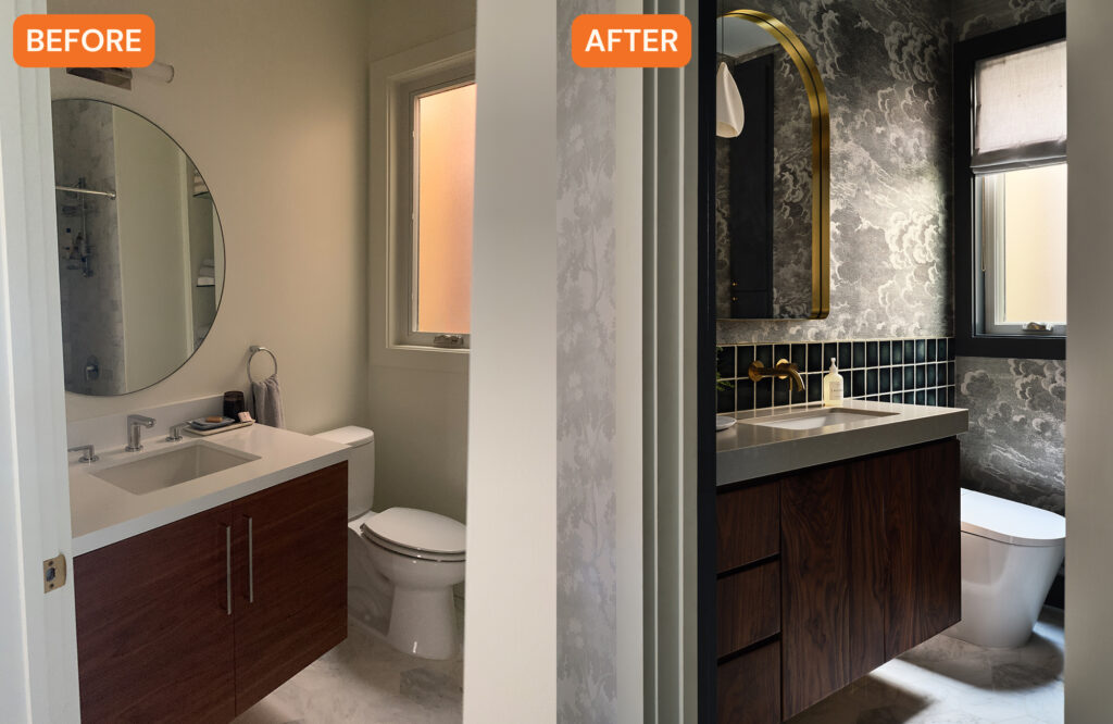 Before and After Bathroom by Christin Gregersen