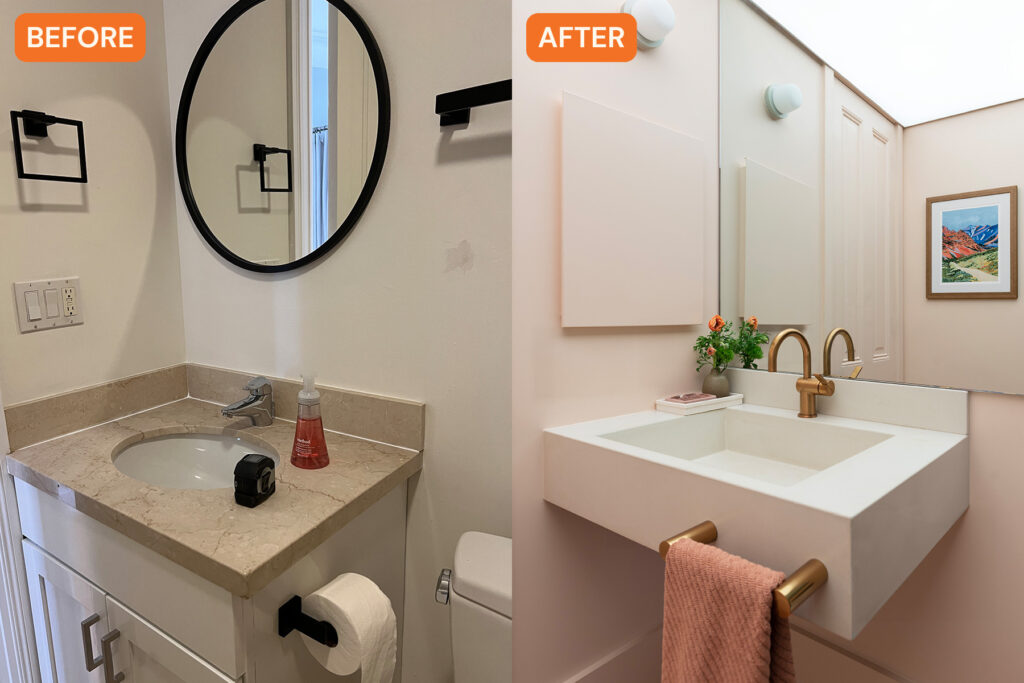 Before and After SF Bathroom by Lesley Ray Design