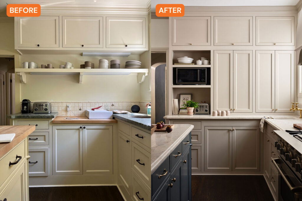 Before and After Cabinets in Piedmont Kitchen by Evgenia Merson