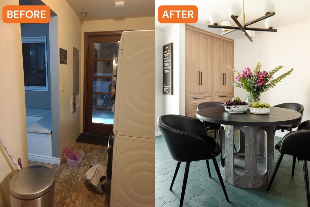 Before and After Kitchen Pantry