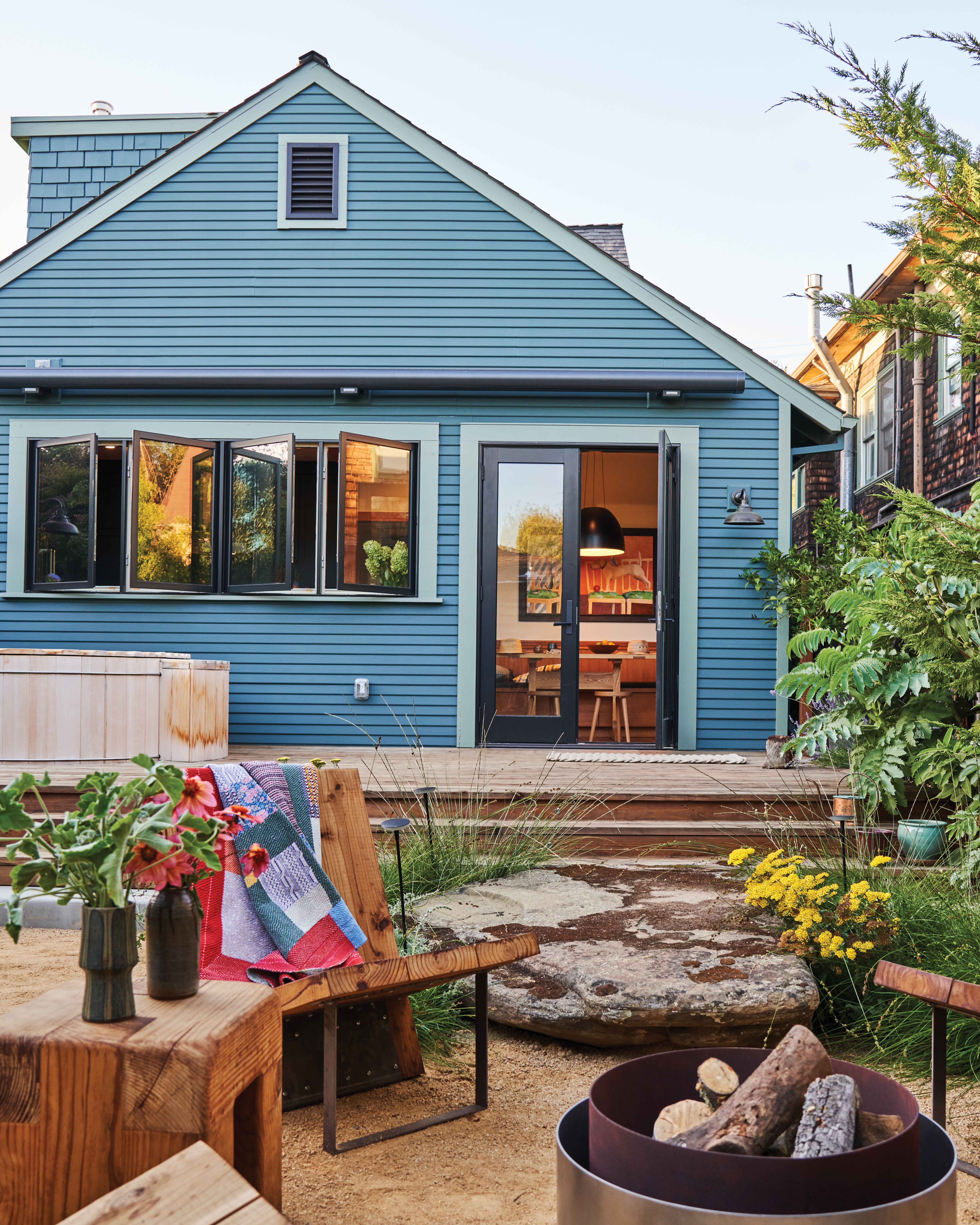 Berkeley Craftsman Remodel: Blue Exterior