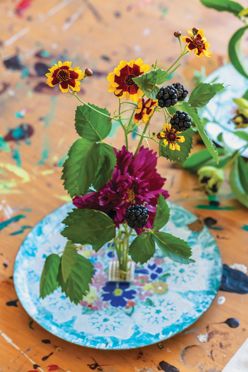 Berry Flower Arrangement Punk Ikebana