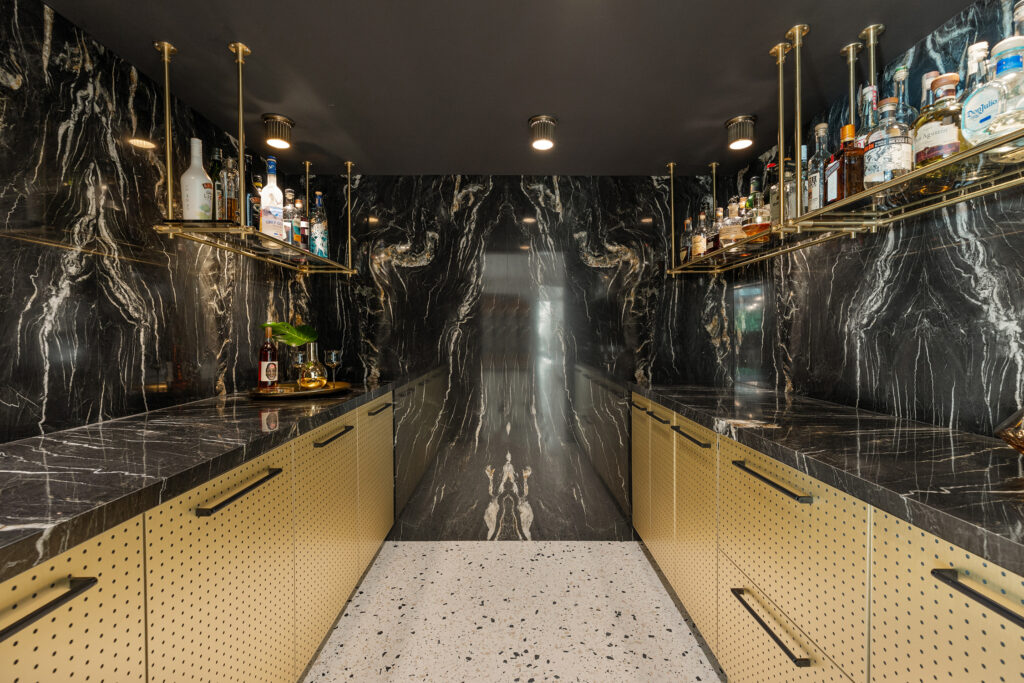 Black Marble Bar in The Alexander House 1960 Elvis Honeymoon House