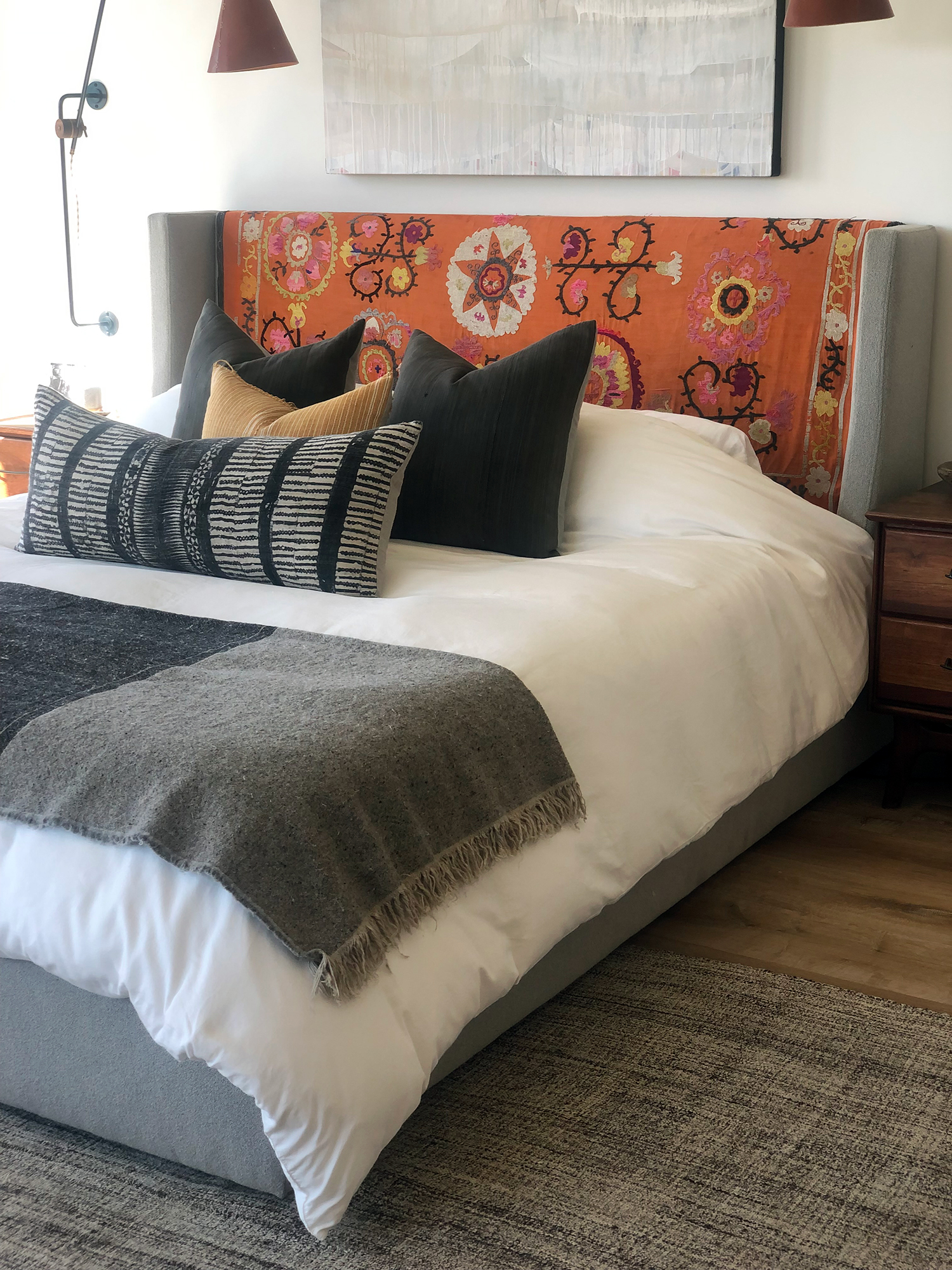 Blanket Over Headboard