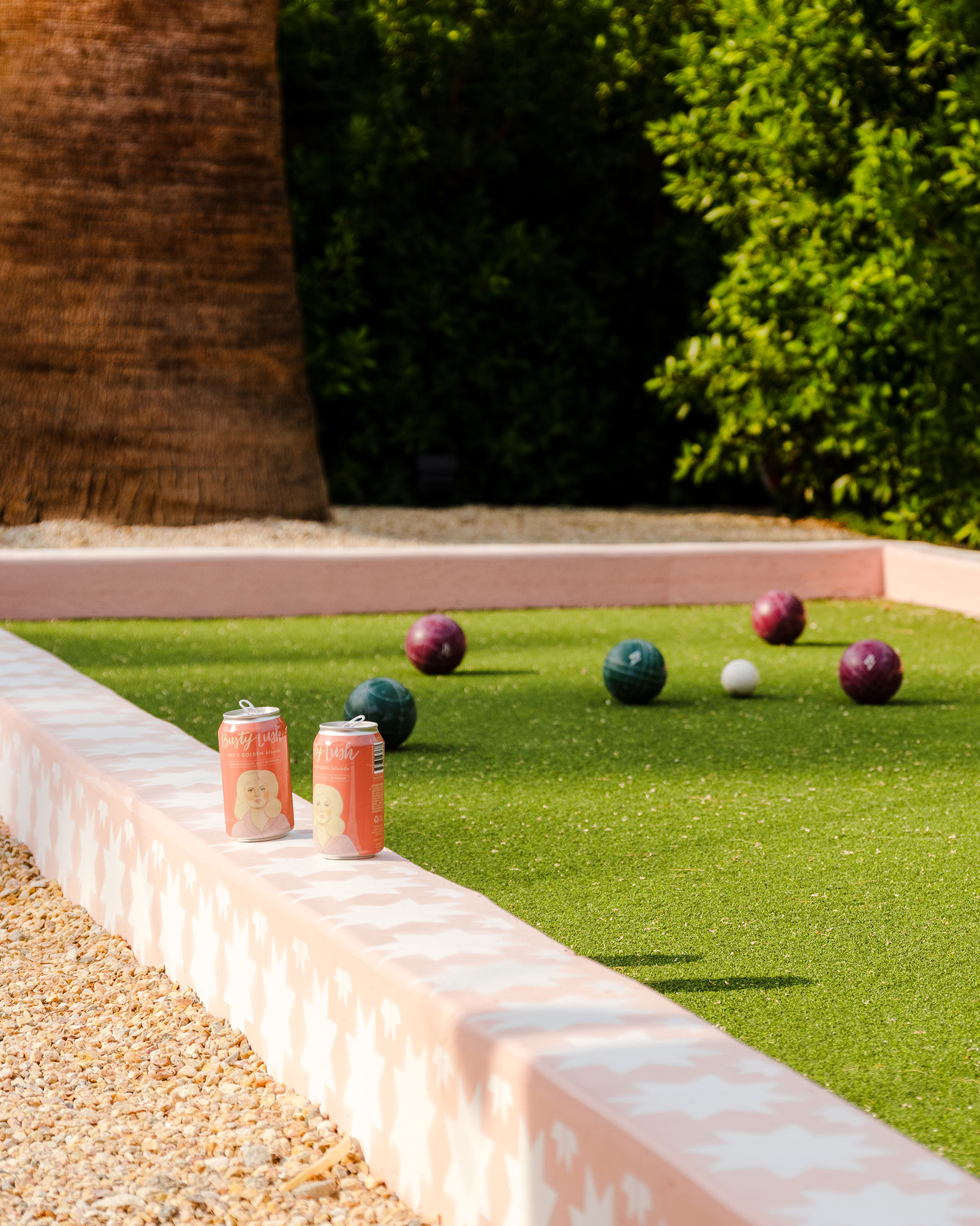 Bocce Court in Busty Lush Palm Springs House by Laurel Harrop