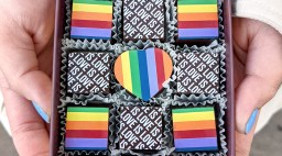 Kokak Chocolates Love Is Love Pride Truffle Closeup