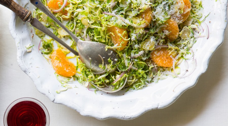 Brussels Sprout Salad with Pecorino and Tangerine (1114)