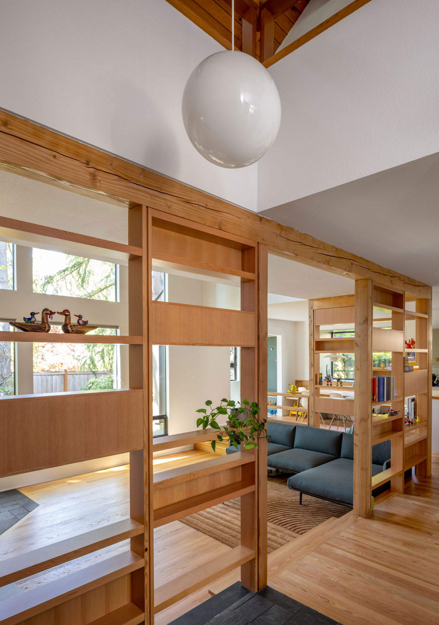 Built in Bookshelves in Wedgewood Seattle House by Best Practice Architecture