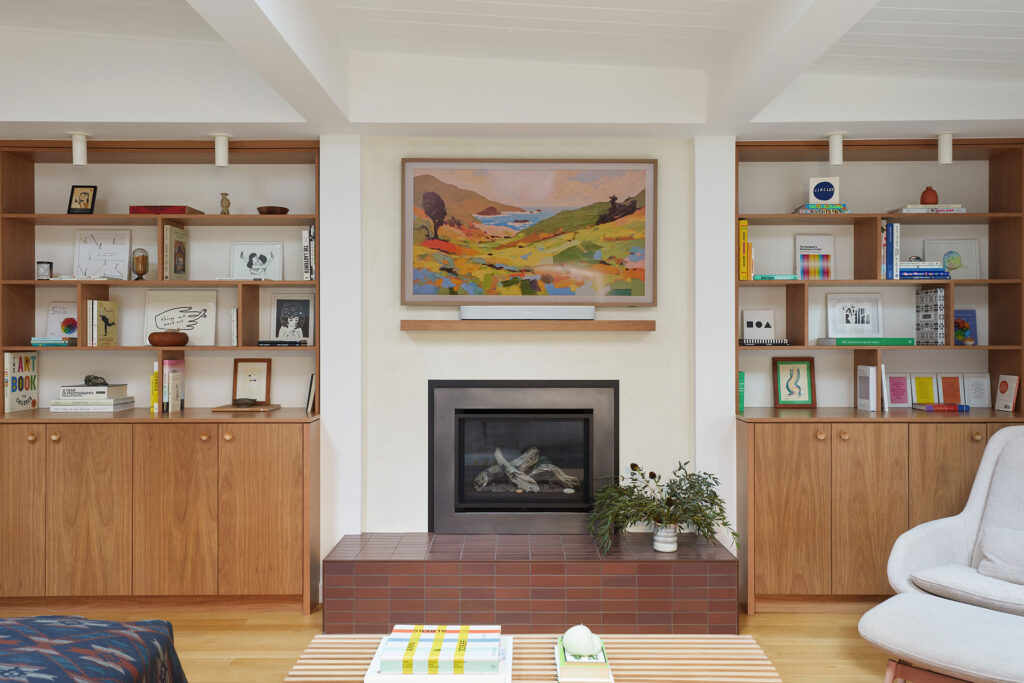 Built-in Bookshelves in Marin House by Cathie Hong