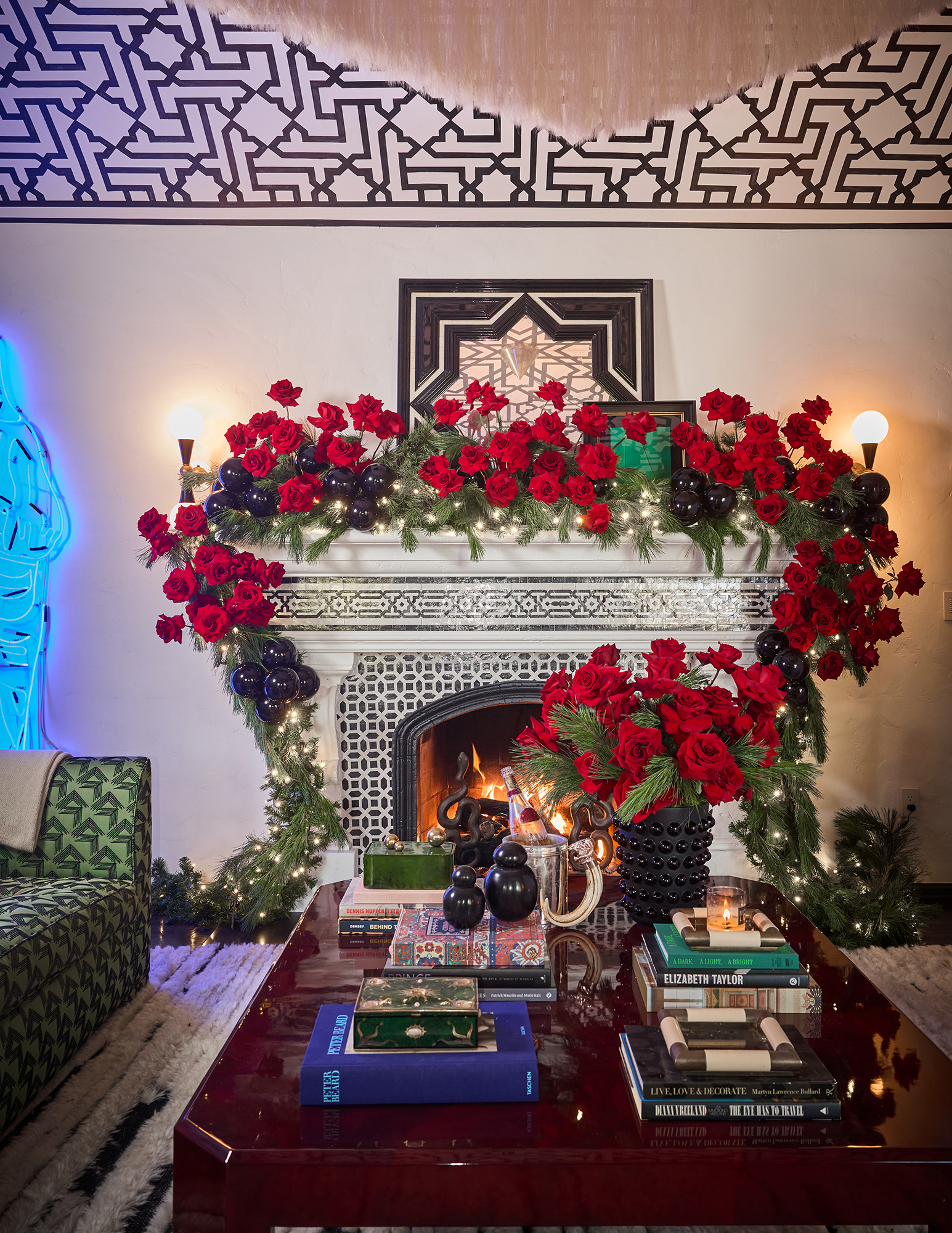 Bullard Holiday Decor Jeff Leatham Mantel