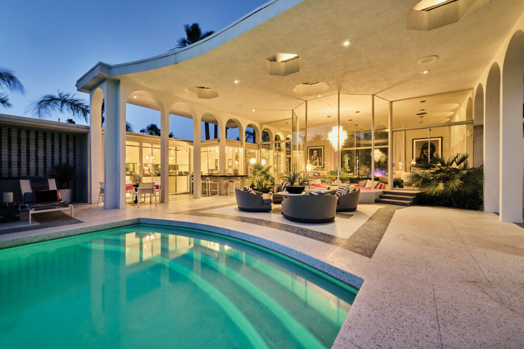 Glowing House at Night