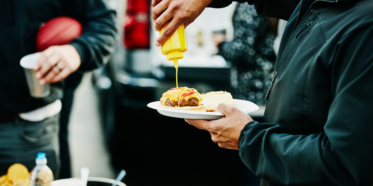 Burger at Tailgate Party