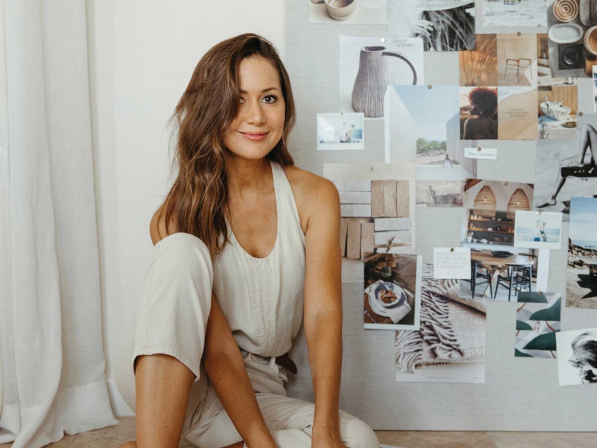 Camille Styles with Her Vision Board