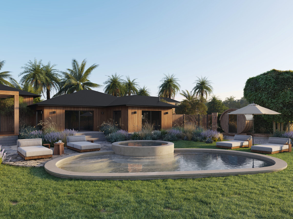 Camille Styles Pool and Sauna