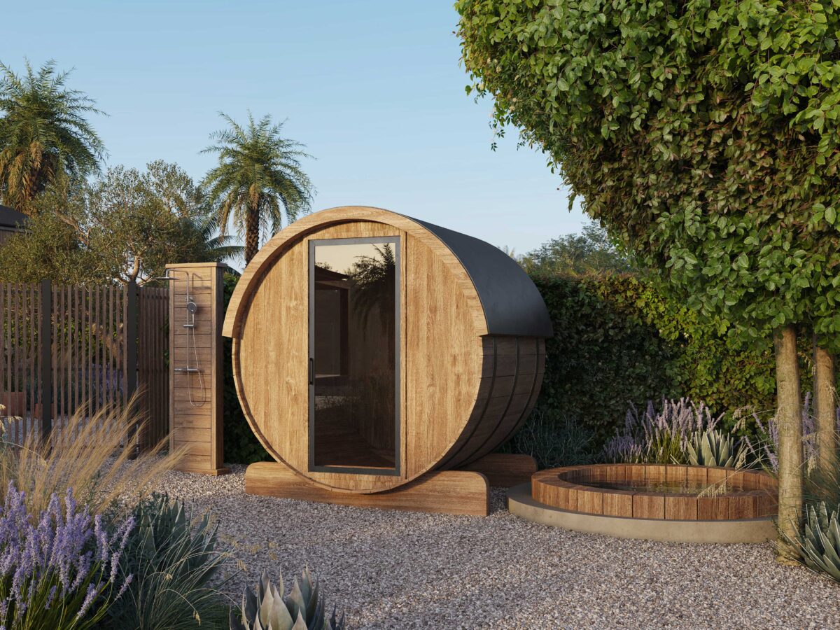 Camille Styles Outdoor Sauna