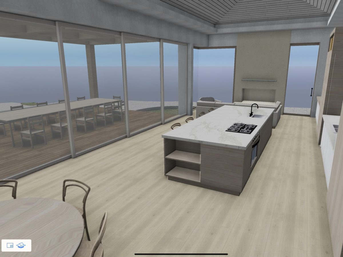 Camille Styles Great Room Kitchen Island Rendering