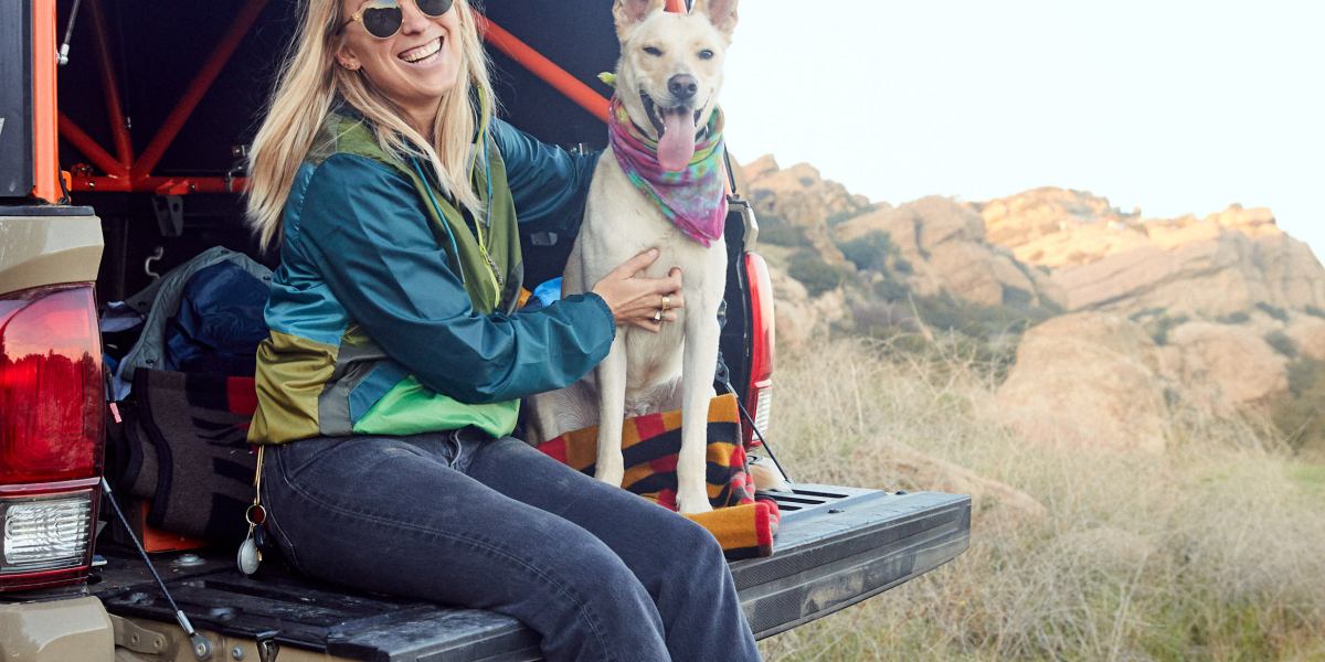 Kate and Woody in a Truck