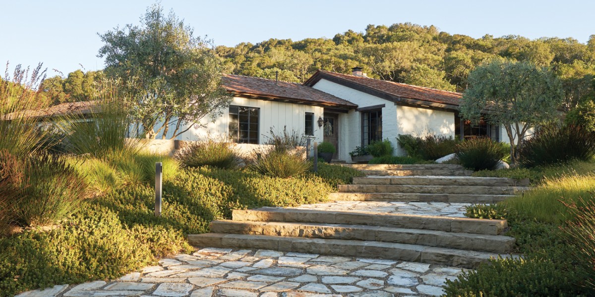 Carmel California Ranch Stone Pathway