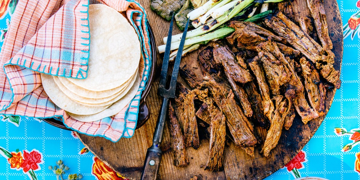 Carne Asada with Nopales and Green Onions