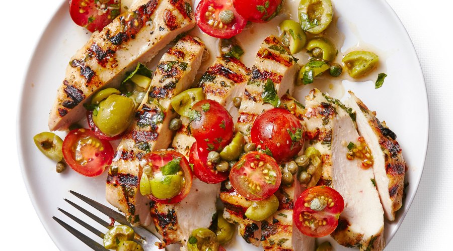 Chicken with Green Olives Capers and Tomatoes
