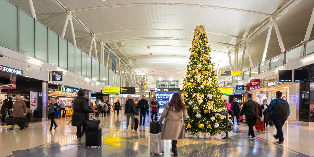 Airport at Christmas