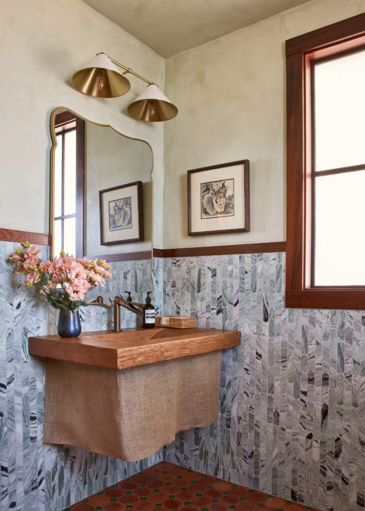 The sink in a bathroom at a winery