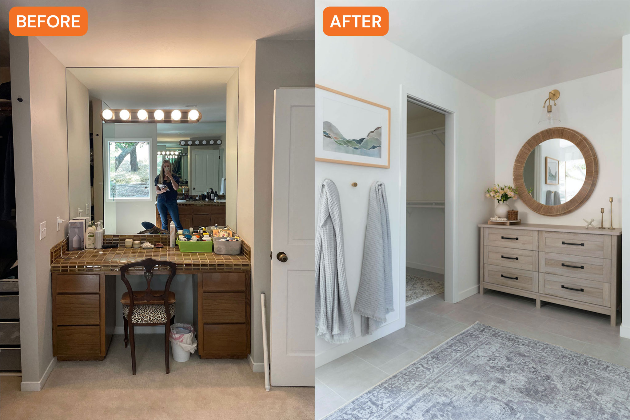 Closet Gina Caulkins Before and After