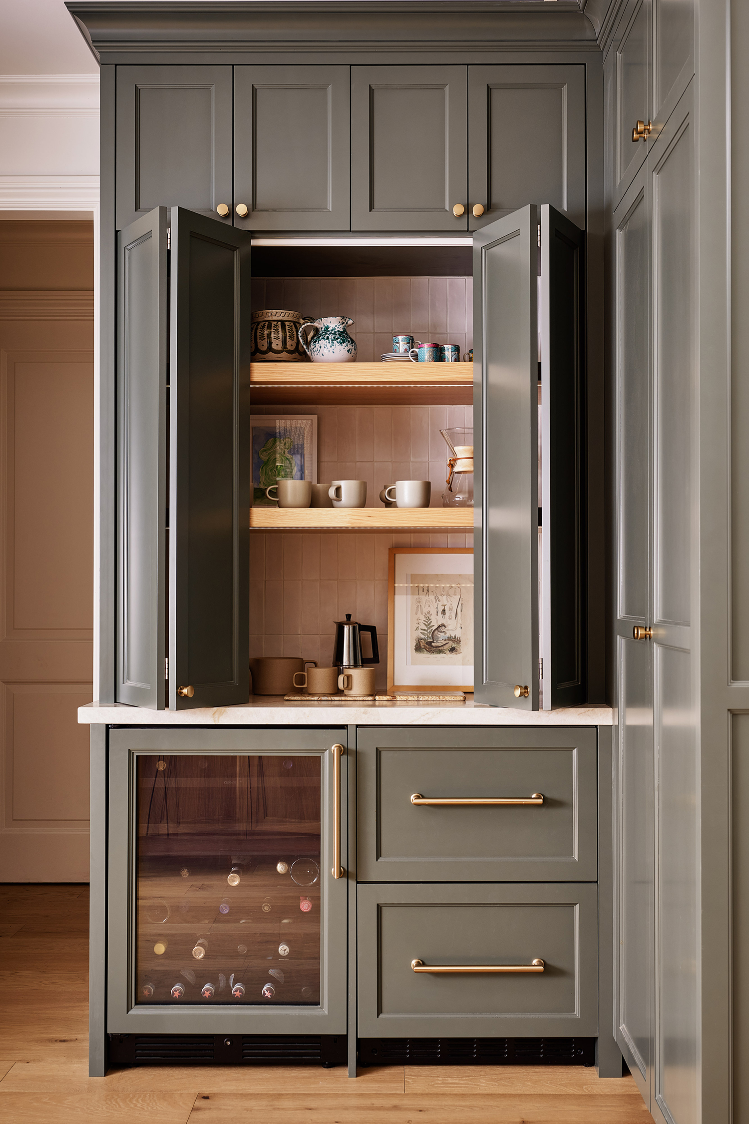 Coffee Bar in Cape Cod House by MEM Interiors